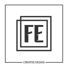 Initial Letter FE Logo Template Design Vector Illustration
