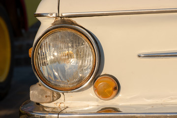 old car headlight