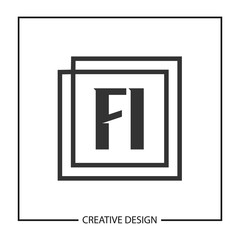 Initial Letter FI Logo Template Design Vector Illustration