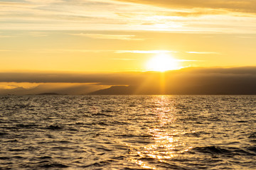 sunset over the sea