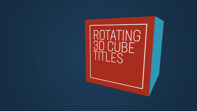 Rotating 3D Cube Title