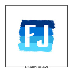 Fototapeta premium Initial Letter FJ Logo Template Design Vector Illustration