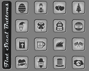 Holidays simply icons