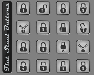 lock icons set