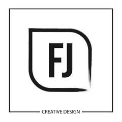 Initial Letter FJ Logo Template Design Vector Illustration