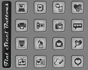 Love messages icon set