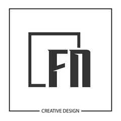 Initial Letter FN Logo Template Design Vector Illustration