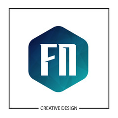Obraz premium Initial Letter FN Logo Template Design Vector Illustration