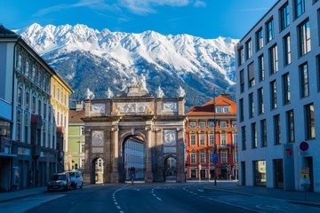 Innsbrucker Zentrum - obrazy, fototapety, plakaty