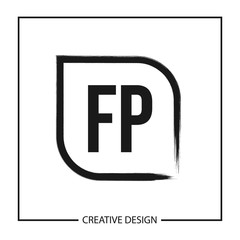 Initial Letter FP Logo Template Design Vector Illustration