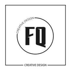 Initial Letter FQ Logo Template Design Vector Illustration