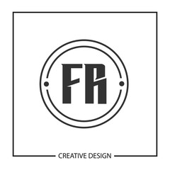 Initial Letter FR Logo Template Design Vector Illustration