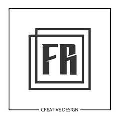 Initial Letter FR Logo Template Design Vector Illustration