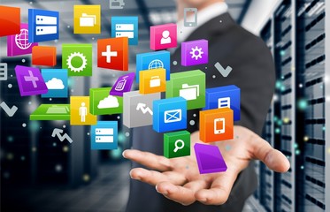 Businessman working on digital chart, business strategy