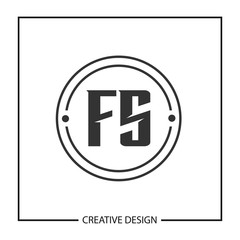 Initial Letter FS Logo Template Design Vector Illustration