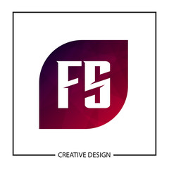 Obraz premium Initial Letter FS Logo Template Design Vector Illustration
