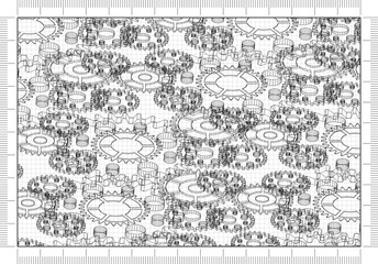 Fototapeta premium mechanism abstract architect background Blueprint 