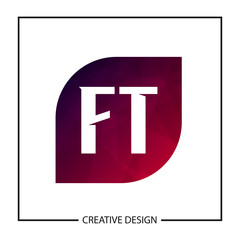 Initial Letter FT Logo Template Design Vector Illustration