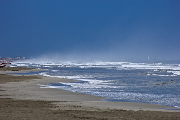 bad weather on beach