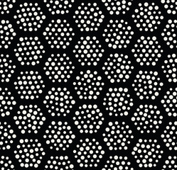 geometric hexagon seamless pattern dot design