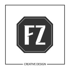 Initial Letter FZ Logo Template Design Vector Illustration