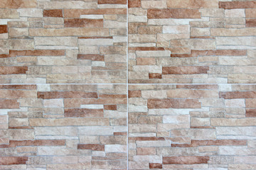 Brick imitation wall tiles neutral detail
