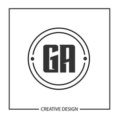 Initial Letter GA Logo Template Design Vector Illustration