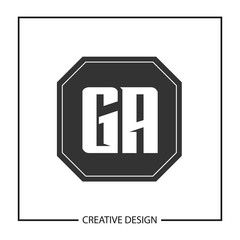 Initial Letter GA Logo Template Design Vector Illustration
