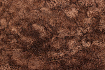 Fake faux fur brown texture detail