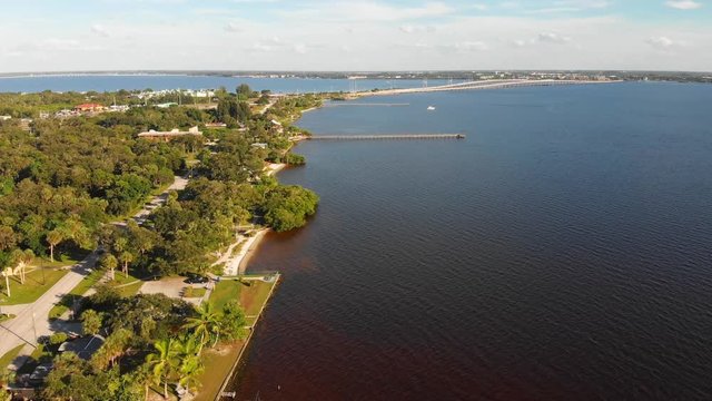 Florida bridge over the ocean bay
