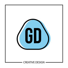 Initial Letter GD Logo Template Design Vector Illustration
