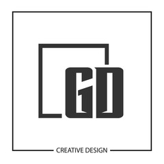 Initial Letter GD Logo Template Design Vector Illustration