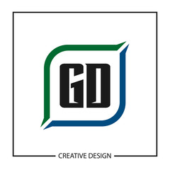 Initial Letter GD Logo Template Design Vector Illustration