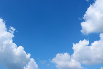 Clear blue sky with clouds