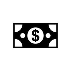 Dollar bank note glyph icon