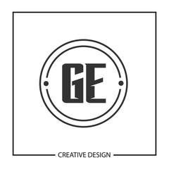 Initial Letter GE Logo Template Design Vector Illustration