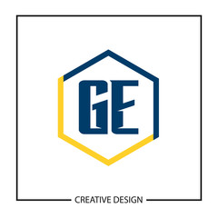 Initial Letter GE Logo Template Design Vector Illustration
