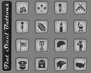 memorial day icon set