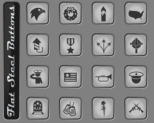 memorial day icon set