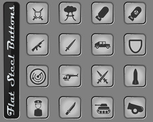 Military simply icons