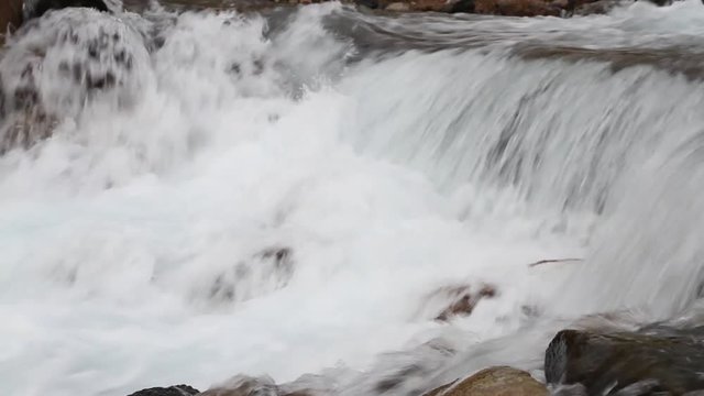 The falls promptly fall downwards and create beautiful waves