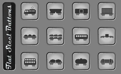 Rail-freight traffic icons