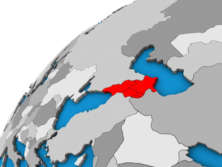 Caucasus region on 3D globe.