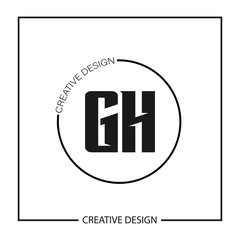 Initial Letter GH Logo Template Design Vector Illustration