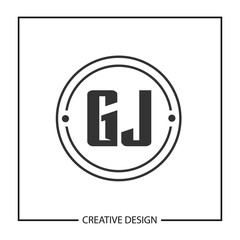 Fototapeta premium Initial Letter GJ Logo Template Design Vector Illustration