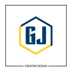 Initial Letter GJ Logo Template Design Vector Illustration