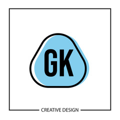 Initial Letter GK Logo Template Design Vector Illustration