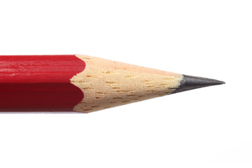 Red graphite pencil tip