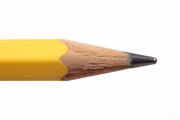 Yellow graphite pencil tip