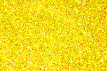 Glitter dust yellow decorative close up